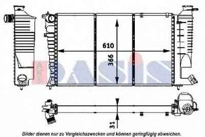 AKS DASIS 160038n -  Радиатор, охлаждение двигателя